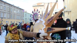 Ukraine -- Traditional Christmas star festival in Lviv, 8Jan2019