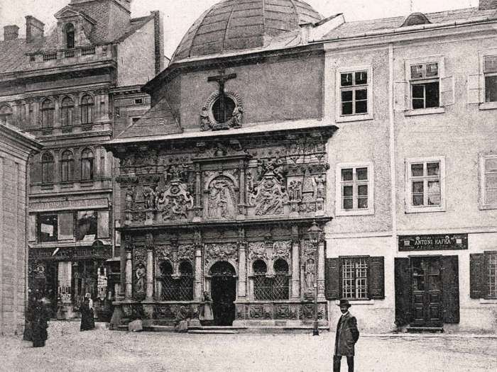 Вигляд на каплицю Боїмів, 1910 рік, Фото: photo-lviv.in.ua