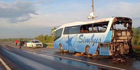 Во Львовской области сгорел рейсовый автобус