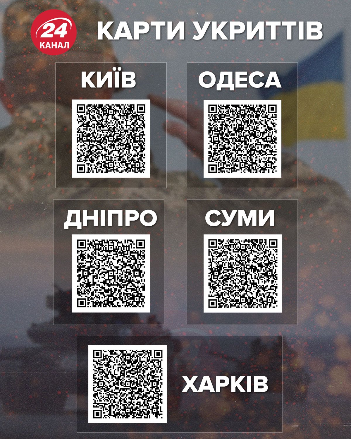 Карти укриттів у різних українських містах / Інфографіка 24 каналу